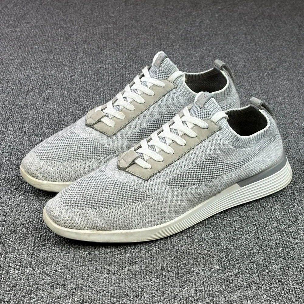 Wolf & Shepherd Supreme Knit Derby Soft Shoes Comfort Mens Size 10 M Gray White